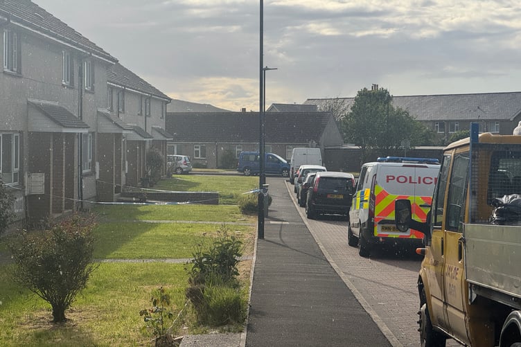 Pictures at the scene as police cordoned off a property in the area for the majority of Sunday
