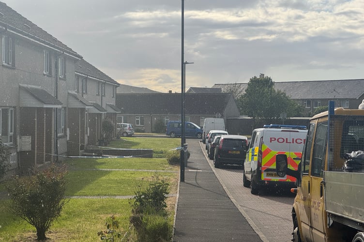 Pictures at the scene as police cordoned off a property in the area for the majority of Sunday