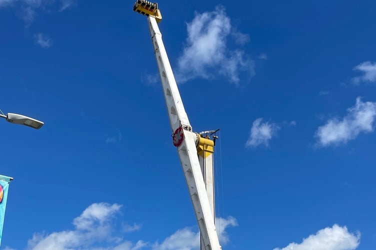 The Booster Maxx is the tallest transportable looping ride in the UK.