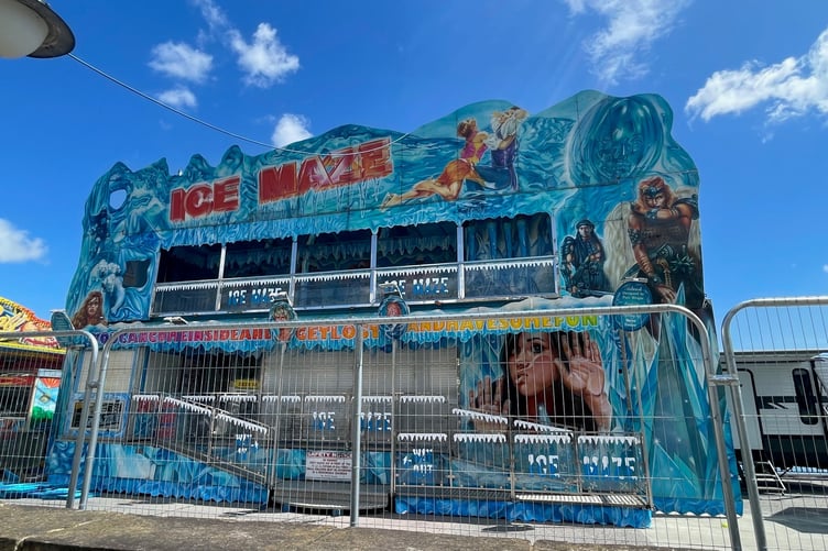 The Ice Maze at the TT Funfair on Douglas promenade