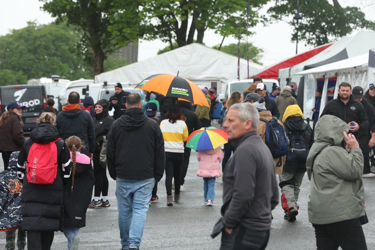 A soggy looking TT paddock