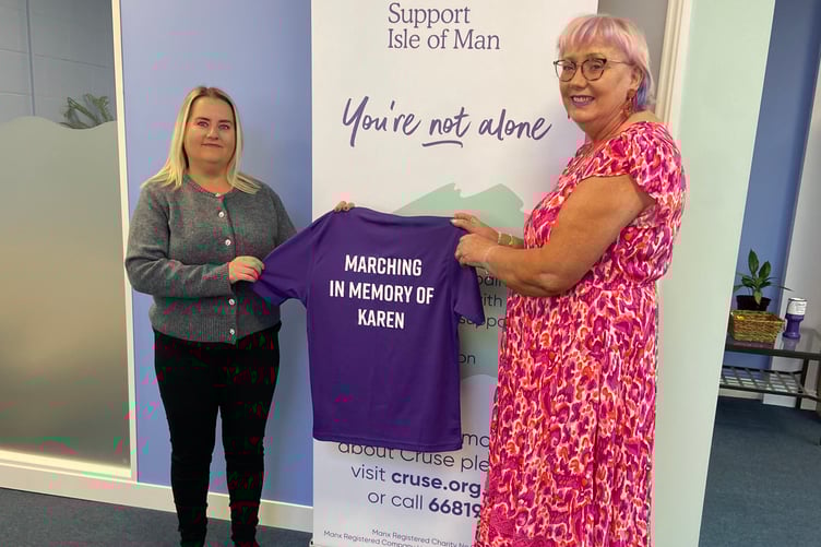 Emma Wilson (left) with Cruse Bereavement's Mary Doyle