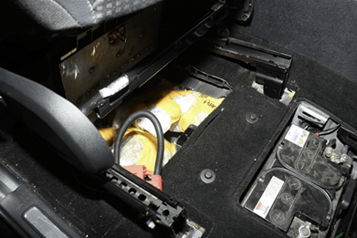 Drugs found in a concealed compartment inside a vehicle