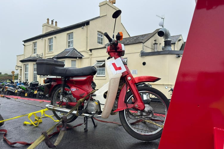 Honda C90 seized by police at Creg-Ny-Baa