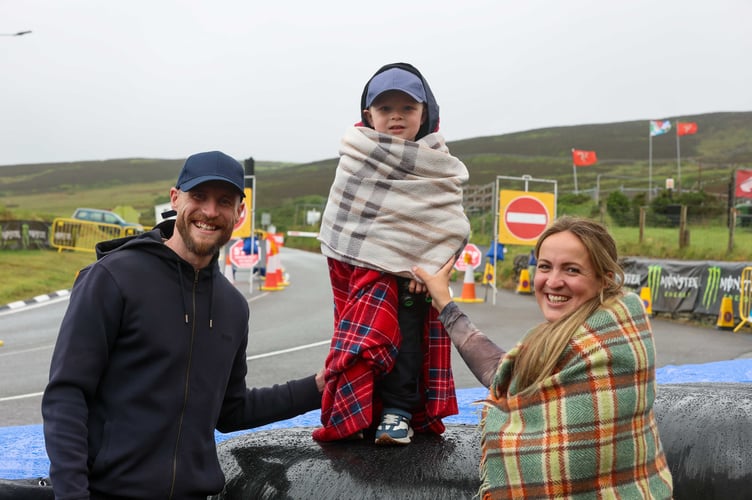 Fans were out early to see the bikes come past!