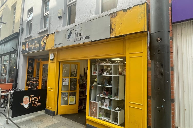 The shop front of Island Inspirations caught fire but the store was open as usual on Tuesday