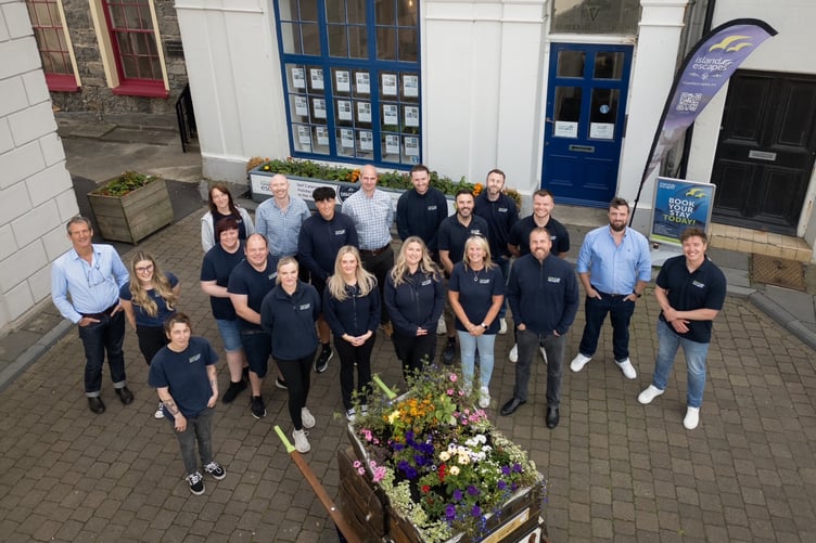 Island Escapes team outside their office in Castletown, Isle of Man