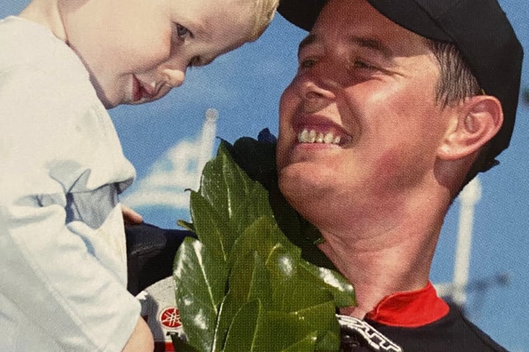 A young Ewan McGuinness with his old man many moons ago
