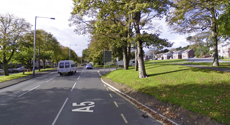 The junction leading to Ballaughton Meadows