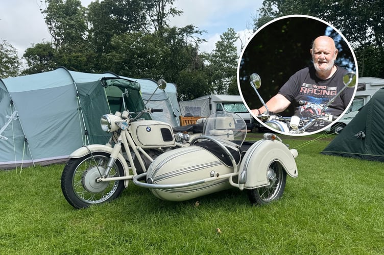 Glenlough Campsite has honoured Graeme Crate, a true TT superfan, by putting his beloved BMW out in its usual spot for TT 2025 after he sadly died in January