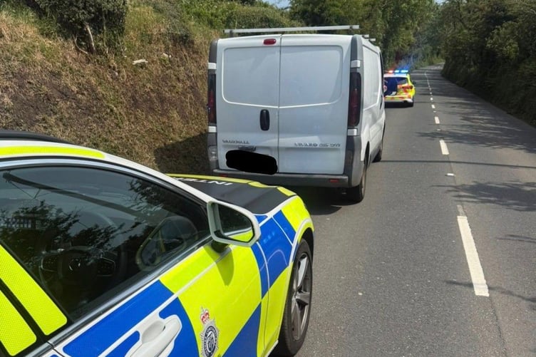 Van driver stopped on island road with expired road tax also arrested for drug offences
