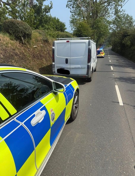 Van driver stopped on island road with expired road tax also arrested for drug offences