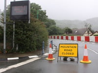 Section of Mountain Road closed following crash
