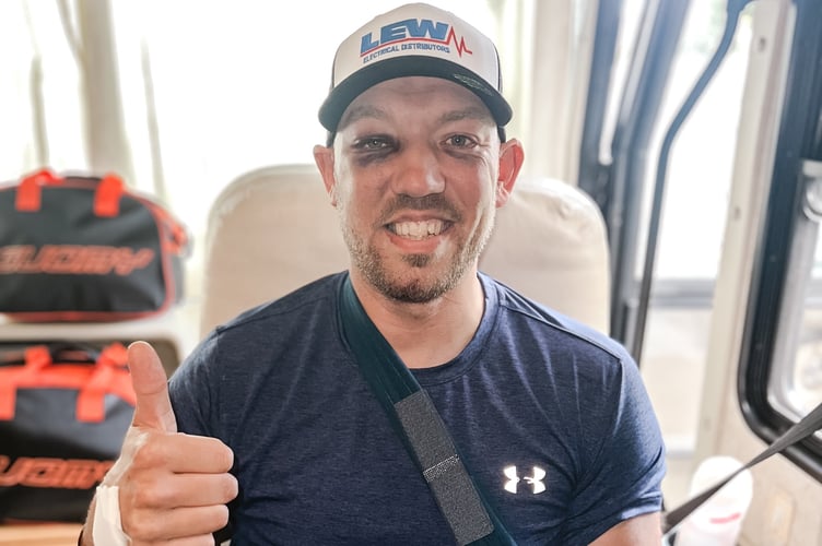 Fourteen-time TT winner Peter Hickman crashed heavily last Friday and was airlifted to Noble’s Hospital where he was treated for chest, back, shoulder and facial injuries.