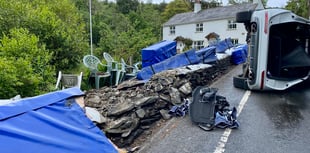 Casualties trapped as car overturns
