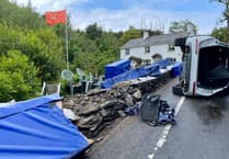 Casualties trapped as car overturns