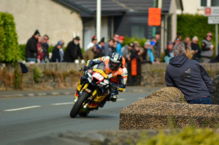 Mitch Rees out on his sighting lap