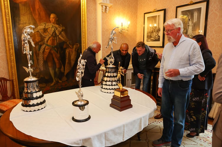 Those in attendance could admire some of this year's TT trophies 