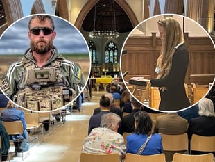 Moving service honours life of war hero killed in Ukraine blast