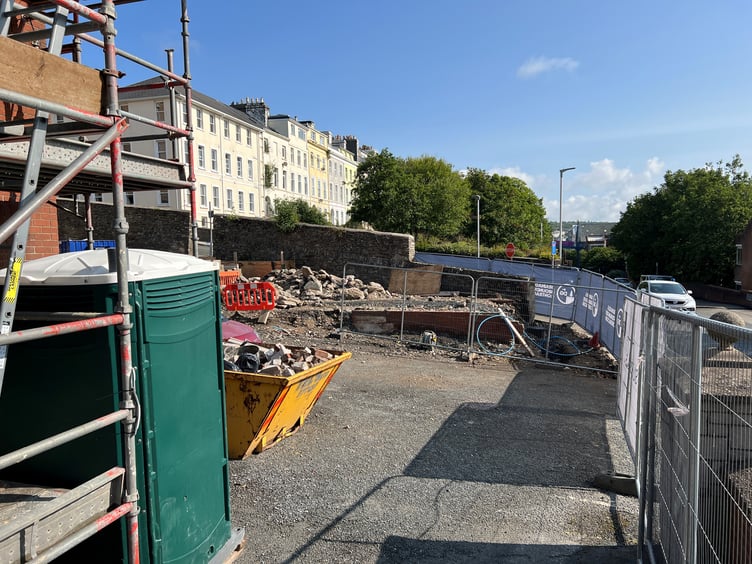 Construction site at Living Hope's new church in Douglas