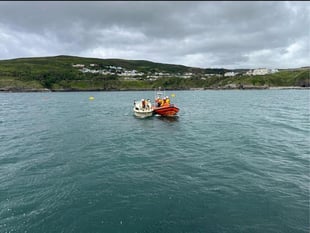 Lifeboat rescues two people from stranded vessel off Fleshwick Bay 