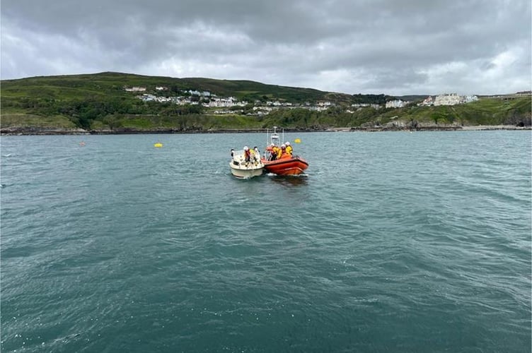 The vessel was towed back into Port Erin