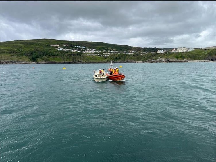 The vessel was towed back into Port Erin