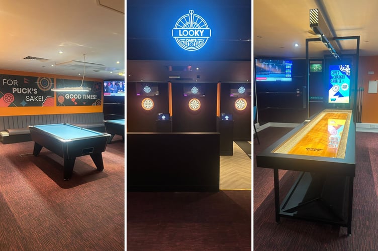Inside the new 'Looky's Darts' area of the Best Western Palace Hotel and Casino opening this Friday 