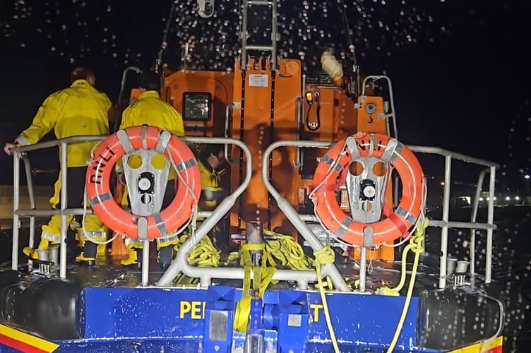 Peel Lifeboat recovered after service