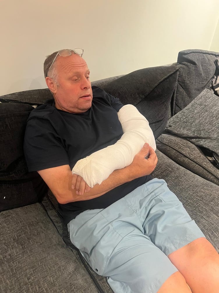 Mark Parrett recovering at home