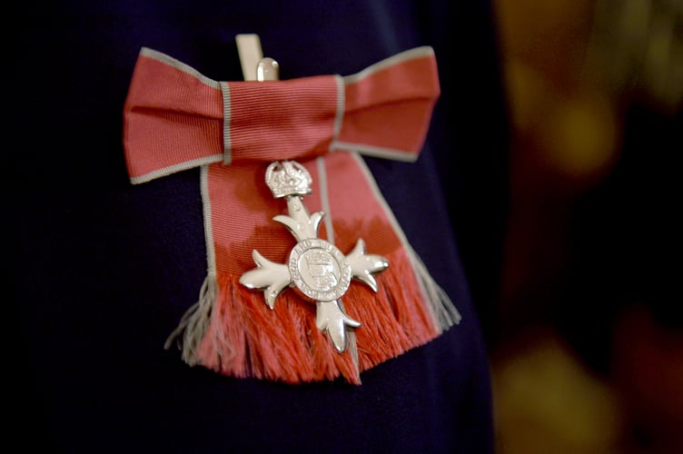 The medal awarded to those invested as Members of the Order of the British Empire, or MBE