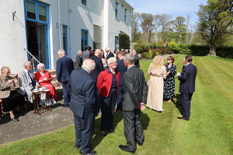 Plenty of conversation in the Government House gardens