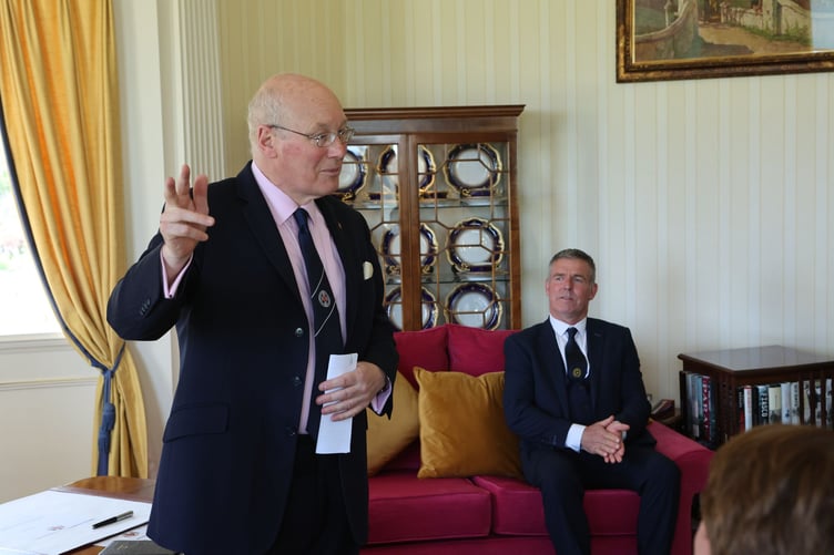 The Lieutenant Governor Sir John Lorimer provides a speech