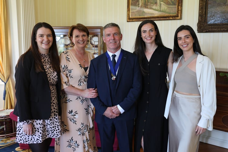 Mr Teare with his family