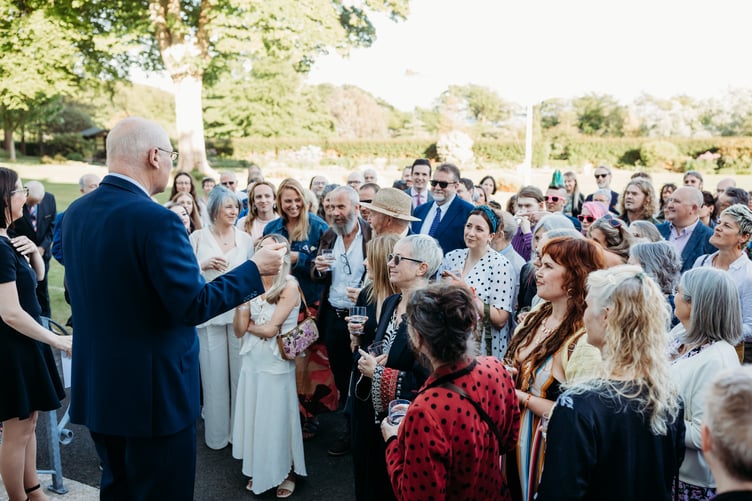 The Lieutenant Governor Sir John Lorimer addresses the crowd