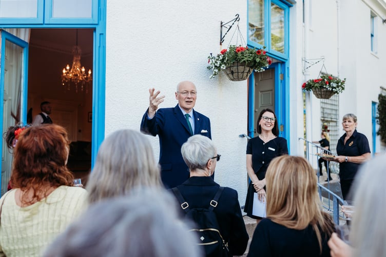 The Lieutenant Governor Sir John Lorimer welcomes the guests and provides a speech