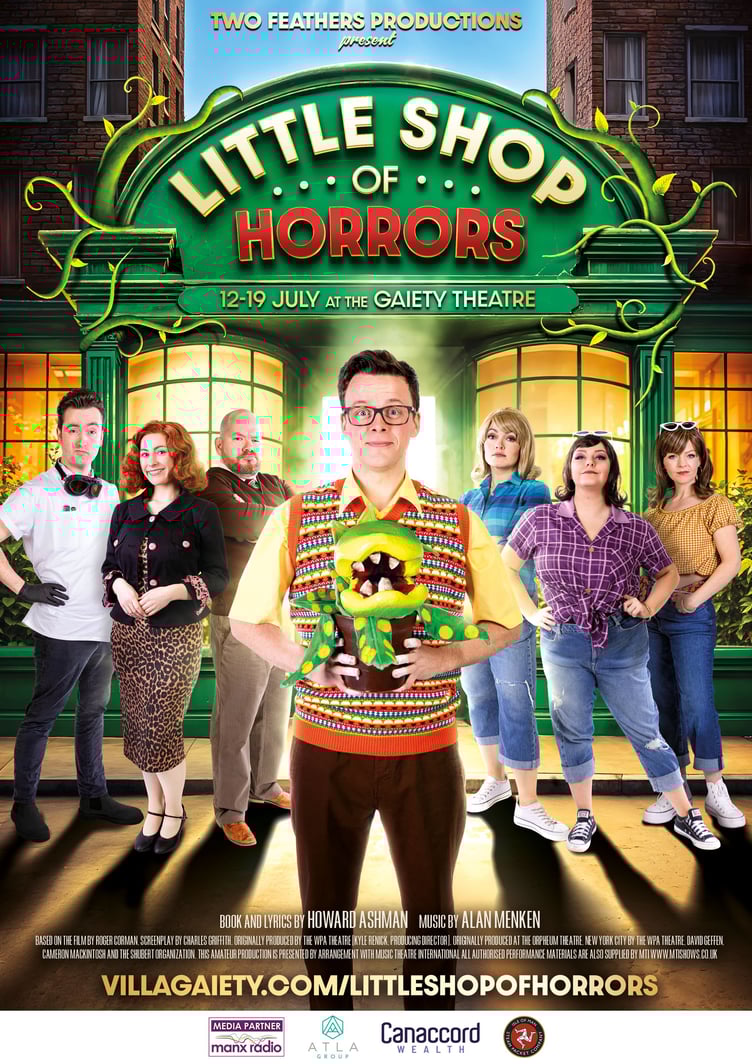 The poster for Two Feathers Production's 'Little Shop of Horrors'