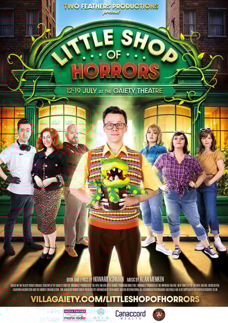 The poster for Two Feathers Production's 'Little Shop of Horrors'