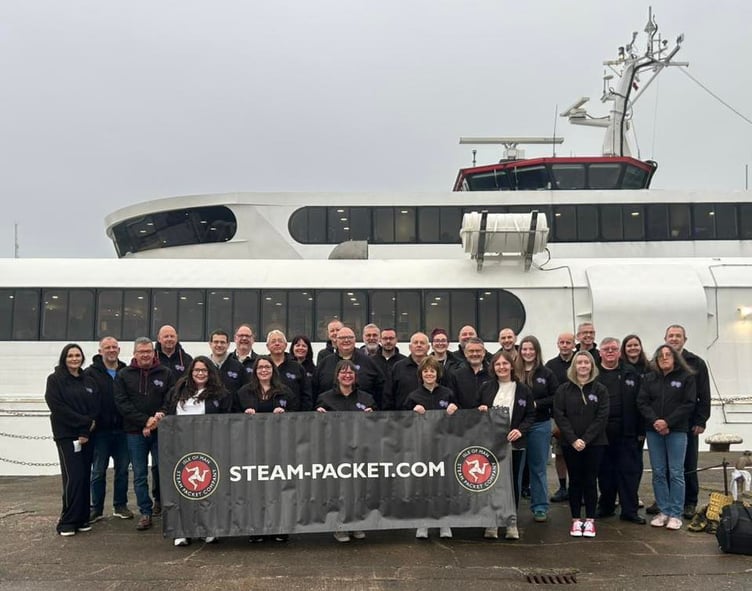 The Manx Concert Brass on their way to Whit Friday