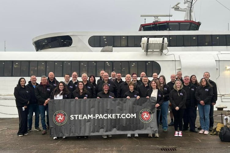 The Manx Concert Brass on their way to Whit Friday