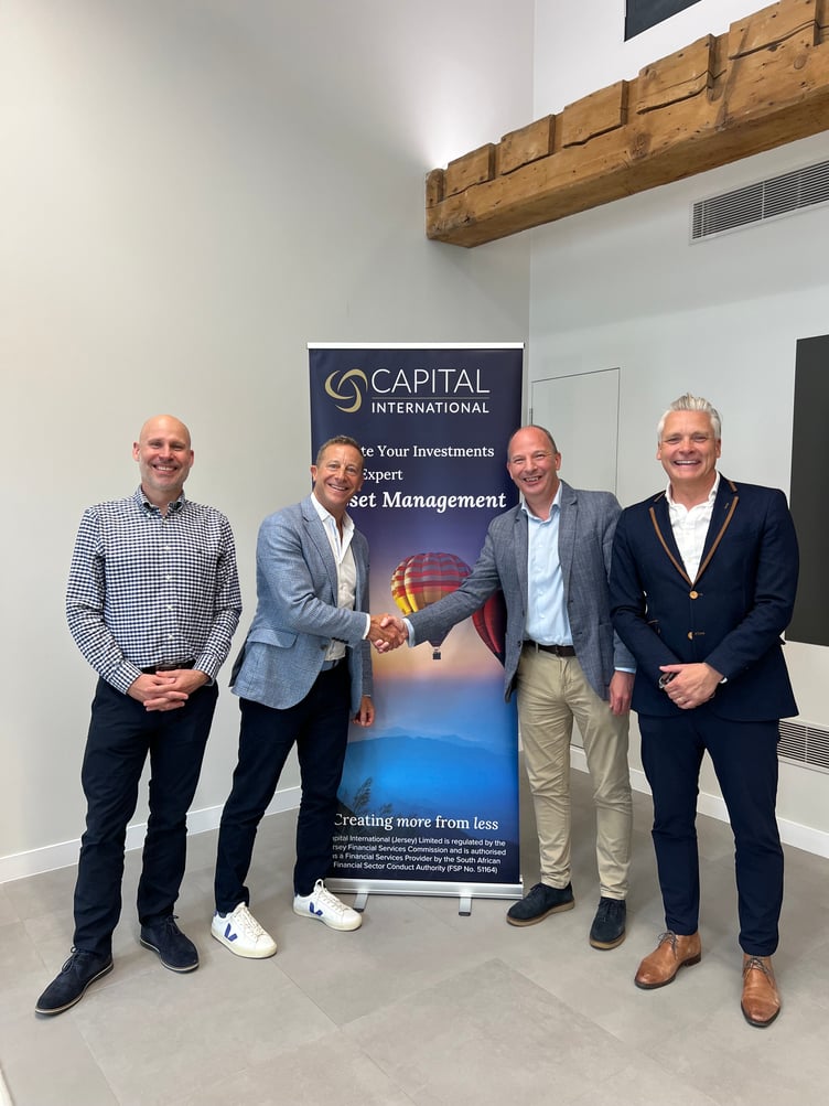 Group Director Ben Stott, Chief Executive Officer David Stearn, Managing Director of Capital International (Jersey) Limited Antony Kesley and Group Director Russell Waite