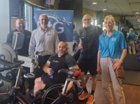 Disabled veteran finishes 'painful' 85-mile gym challenge for charity