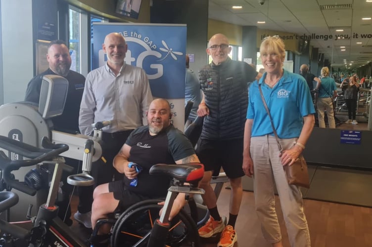 Mike Ryan with representatives from the NSC and the Bridge The Gap charity