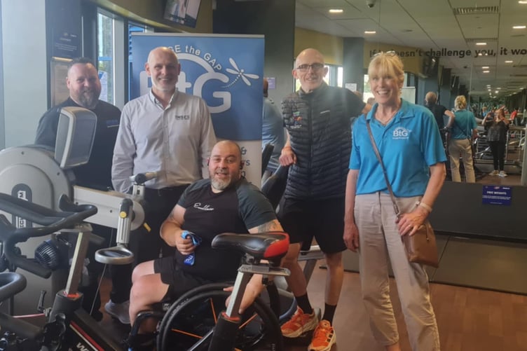 Mike Ryan with representatives from the NSC and the Bridge The Gap charity