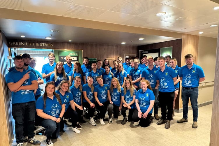 The Isle of Man Young Farmers on their way to Cumbria