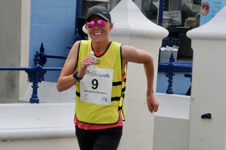 Sammy Bowden is all smiles on her way to completing her Parish Walk hat-trick (Photo: John Watterson)