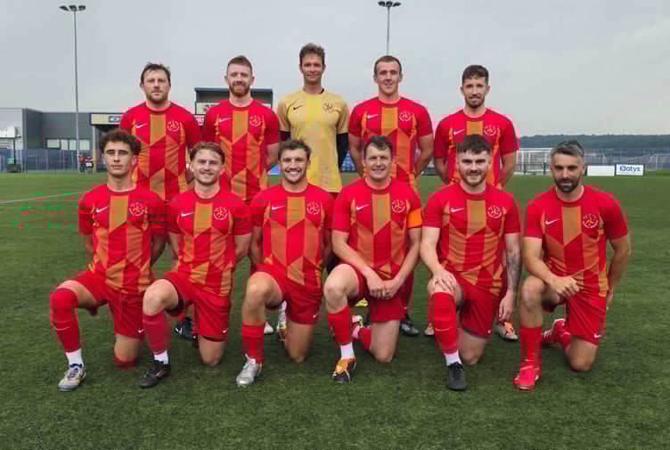 The Isle of Man side that took on Trearddur Bay FC on Saturday (Photo: Isle of Man FA)