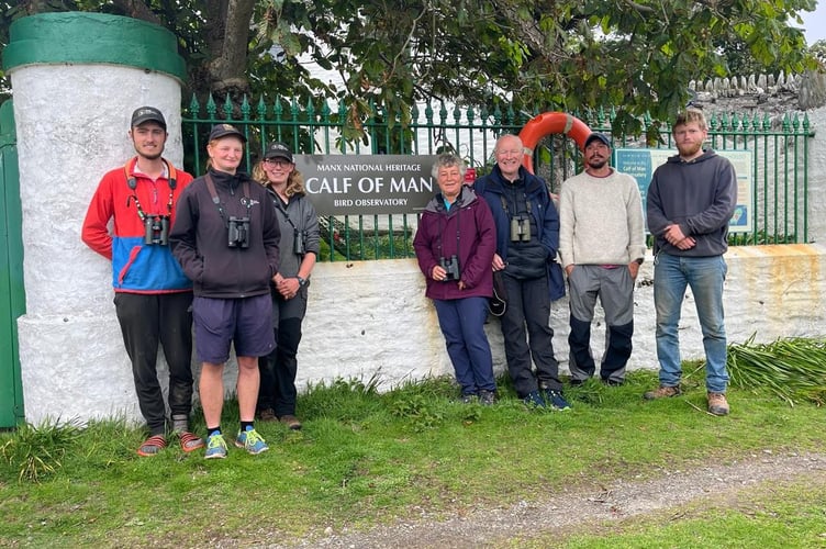 Sir John Lorimer and Lady Lorimer were shown around the Calf of Man by the wardens 