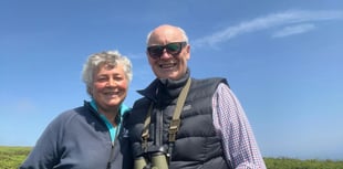 Governor and Lady Lorimer's birdwatching trip to the Calf of Man 