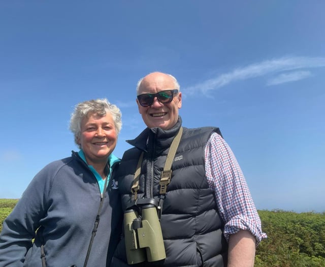 Governor and Lady Lorimer's birdwatching trip to the Calf of Man 